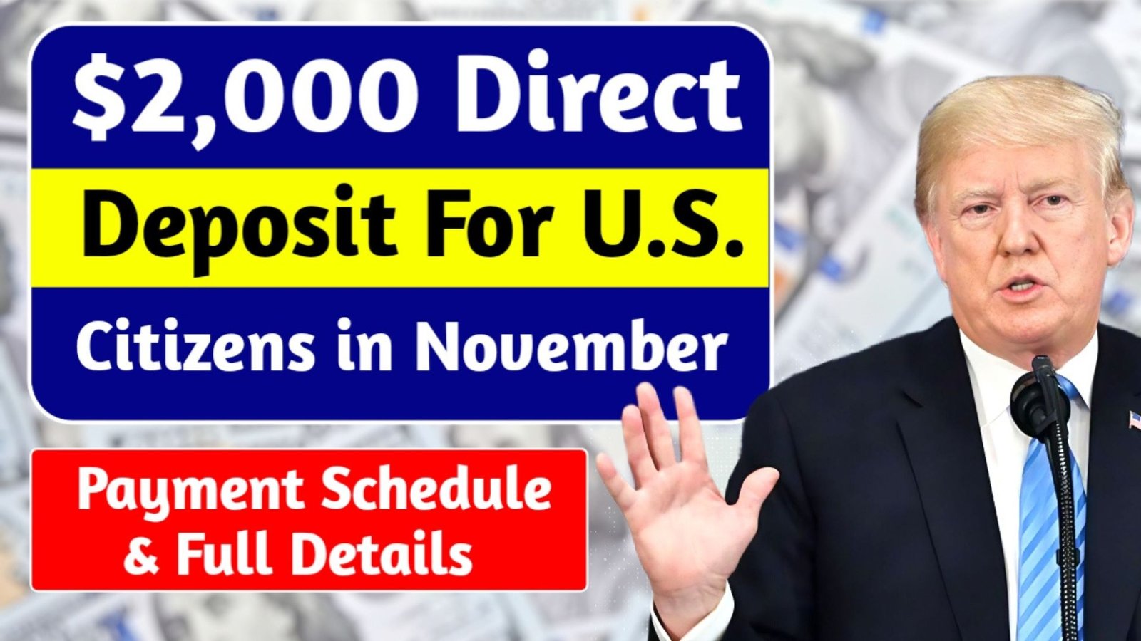 $2,000 Direct Deposit for U.S. Citizens in November 2025